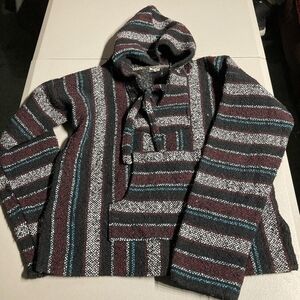 Artesanias Mickey Boho Cali Beach Babe Blanket Sweater Jacket Hippie Men's M EUC